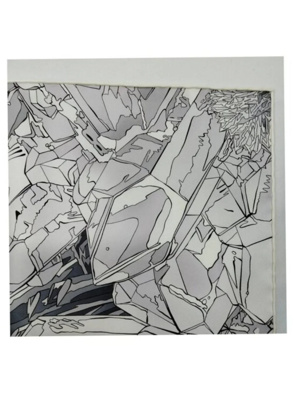 Authentic Hermès La Vallée de Cristal Carré 90 Silk Scarf